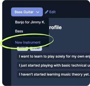 New instrument selection